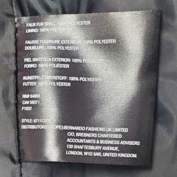 New Collection B Womens Faux-Fur Coat Polyester Black XXL - Picture 6 of 7